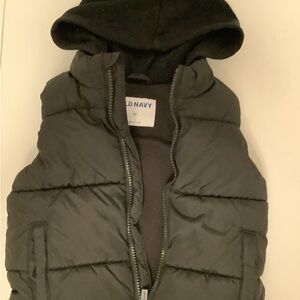 old Navy puffer vest with hood